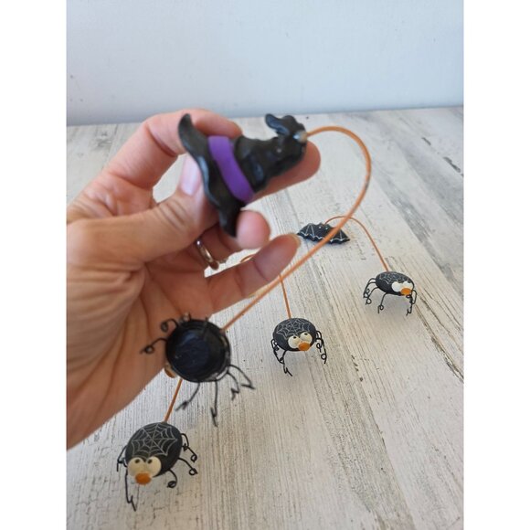 Metal spider ghost candy corn witch ornament Halloween decor unique Xmas tree - Picture 10 of 11